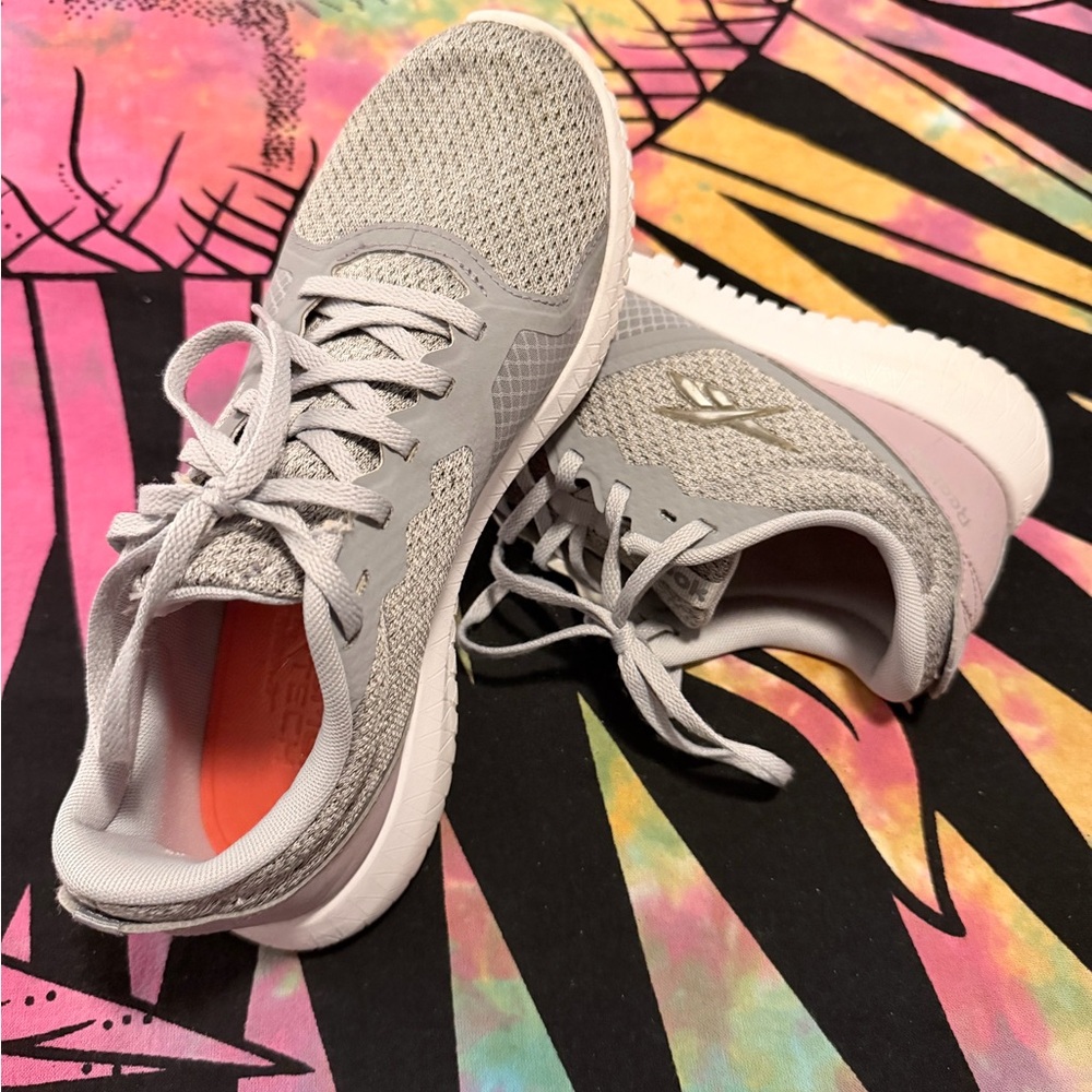 Reebok Women's Gray and White Sneakers